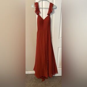 Azazie Terracotta Maxi Dress